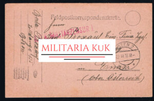 K.u.K. Feldpost Karte Bozen 2 - 2d gelaufen nach Enns 1916 - 1 Weltkrieg