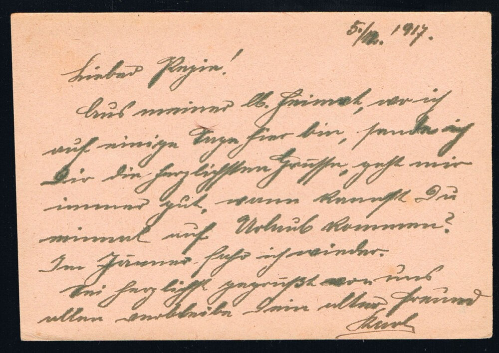 K.u.K. Feldpost Karte Bozen 2 - 2d gelaufen nach Feldpost 401 - 1917 - 1 Weltkrieg – Bild 2