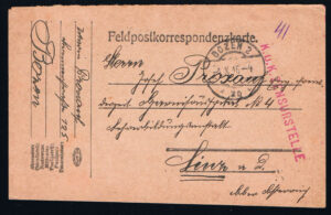 K.u.K. Feldpost Karte Bozen 2 - 2d gelaufen nach Linz 1916 - 1 Weltkrieg