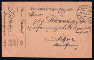 K.u.K. Feldpost Karte Bozen 2 - 2d gelaufen nach Linz 1916 - 1 Weltkrieg
