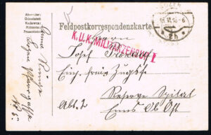 K.u.K. Feldpost Karte Bozen 2h gelaufen nach Enns 1916 - 1 Weltkrieg