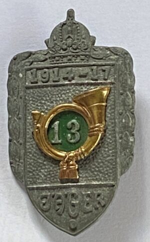 K. u. K. Kappenabzeichen Jäger 13 1914-1917