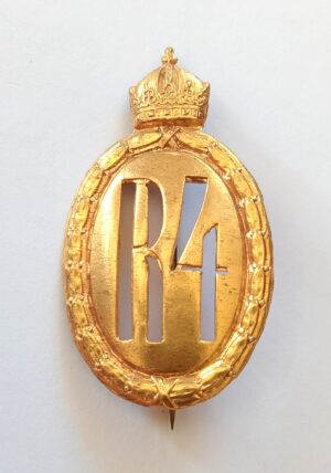 K.u.K. Kappenabzeichen R4 - Reitendes Schützenregiment Nr. 4