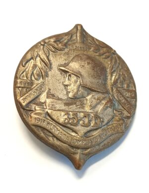 K.u.K. Kappenabzeichen 35. JD. 1914-1917 - Jankow 1914 - Iwangorod 1915 - Gorodyszcze 1916 - Hermada. Lomplateau. Italian 1917