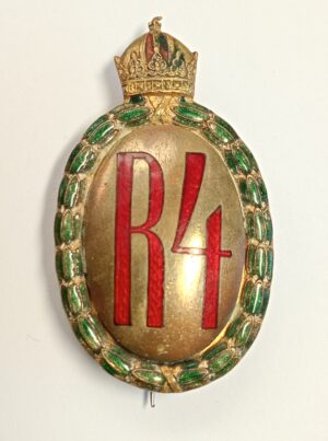 K.u.K. Kappenabzeichen R4 - Reitendes Schützenregiment Nr. 4